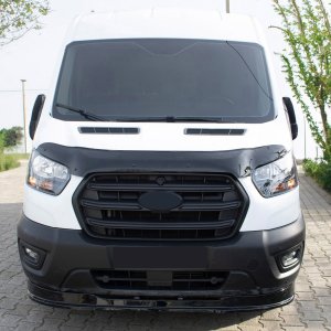 Ford Transit Hood Deflector - Omac - Acrylic - Black - 2021-2025